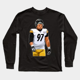 Cameron Heyward #97 Defensive Wall Long Sleeve T-Shirt